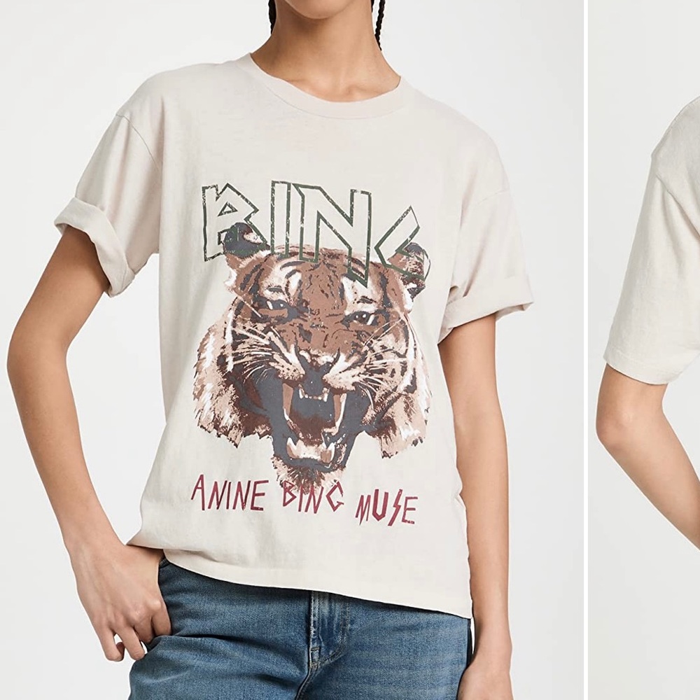 Anine bing tiger graphic tee